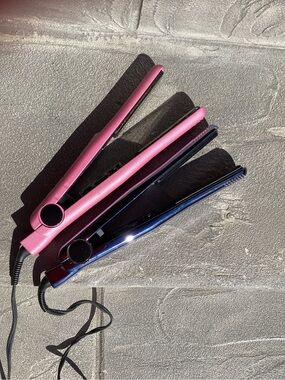 Revlon Pink and Silver Travel Flat Iron Duo